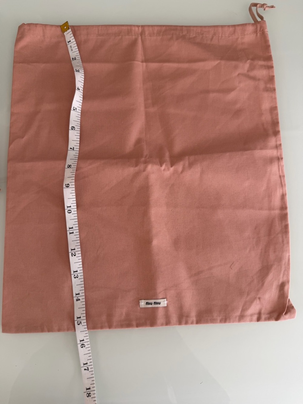 Miu Miu Blush Pink Fabric Storage dustbag